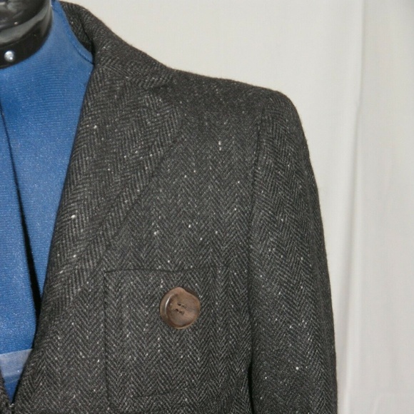 Akris Speckled Charcoal Tweed 100% Cashmere Jacket